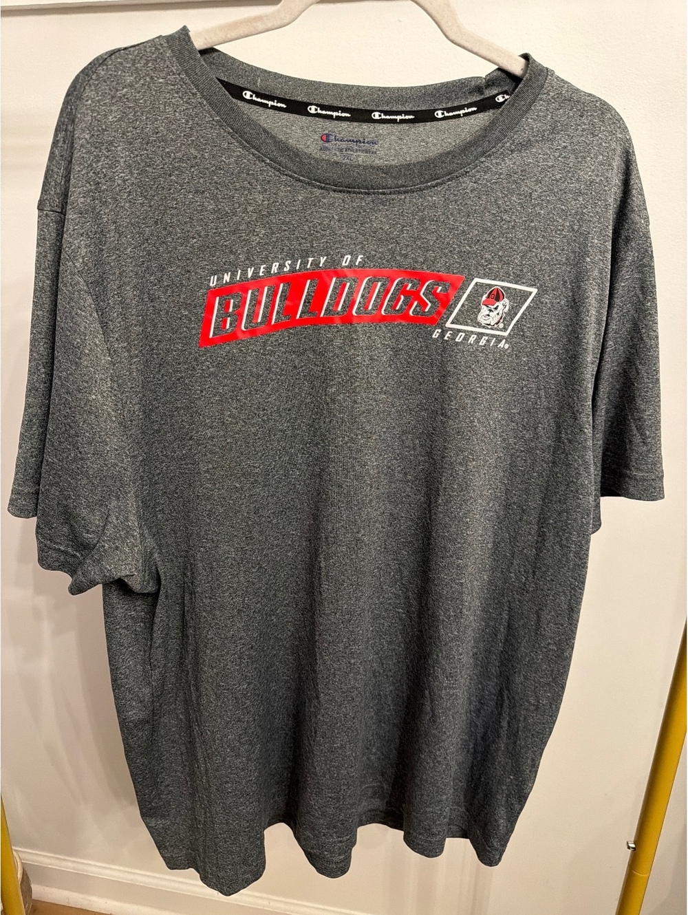 Champion University of Georgia Bulldogs Gray Athletic T-Shirt 2XL